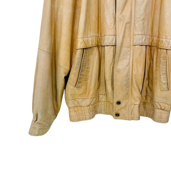 Vtg 1986 Wilson's Adventure Bound Bomber Leather Jacket Mens L Thinsulate 3M‎ - Picture 5 of 11